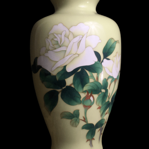 Japanese Silver Wire Cloisonné Vase by Ando Company