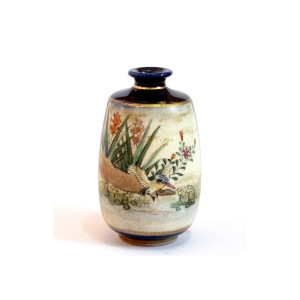 Fine Antique Japanese Cobalto Blue Satsuma Vase