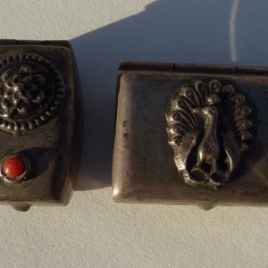 19th Century Coin Silver Snuff Boxes South East Asian