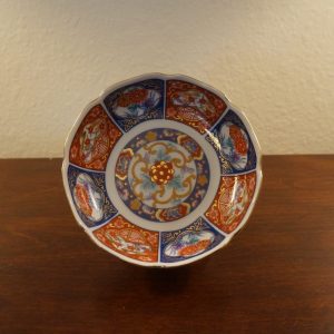 Antique Japanese Porcelain Dessert Plate Scalloped Rim