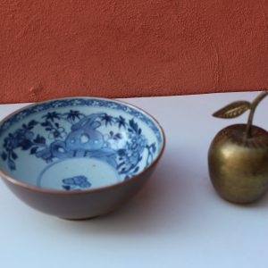 18 世纪康熙蓝白的中国巴塔维安碗咖啡馆 Au Lait