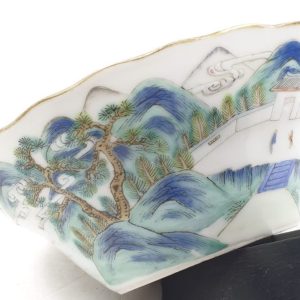 Chinese Qianjiang porcelain bowl – Landscape decoration – 19th century