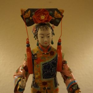 Chinese Shi-Wan Porcelain Geisha Figurine