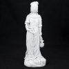 Chinese 19th C Dehua Blanc de Chine Standing Guanyin Figure