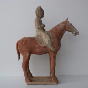 Cheval et cavalier en terre cuite – Dynastie Tang (618-907) – Chine – Test TL