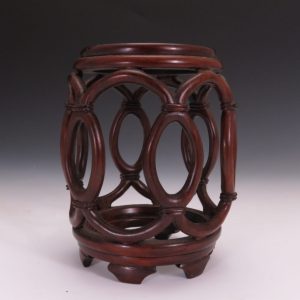 20th Chinese Garden Stool Style Wooden Stand