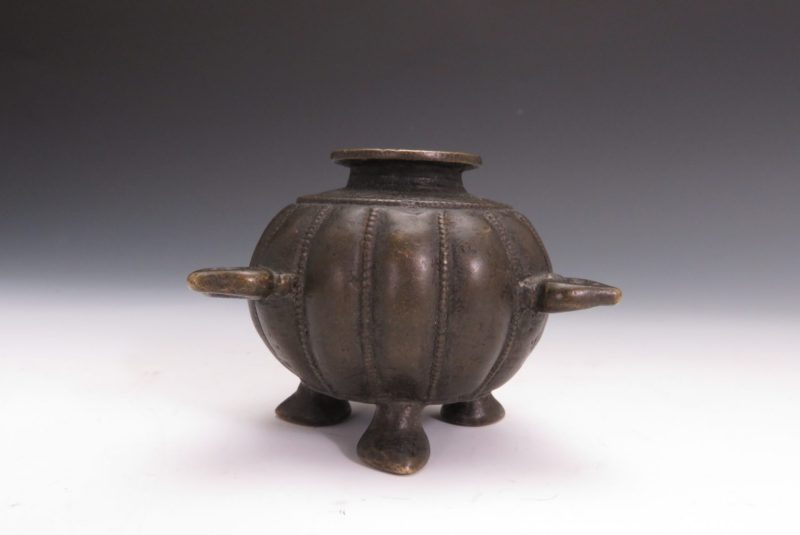 19th.c Indian Bronze Oil Pot