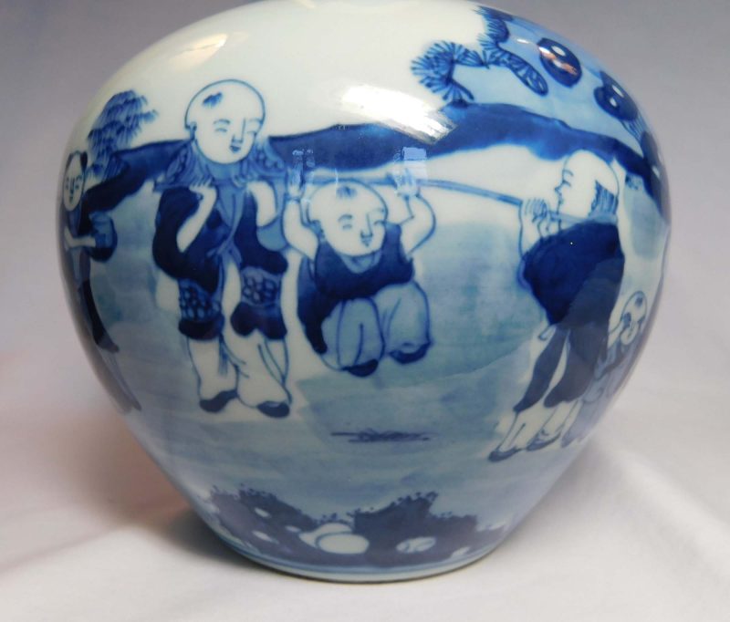 Kangxi 16 Boys M&P, blue and white Celestial bowl