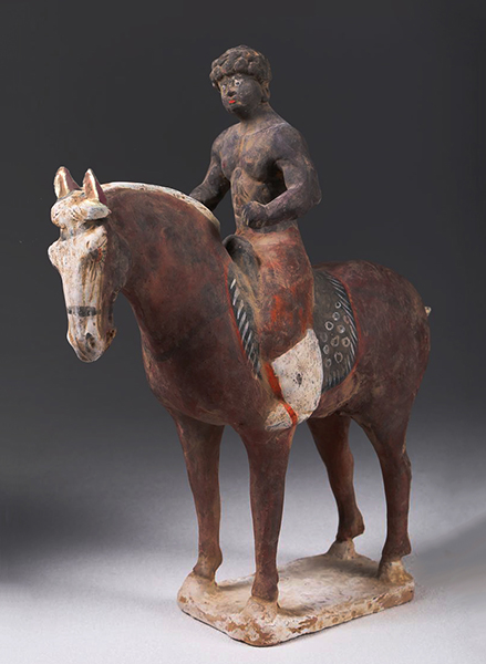 Tang Equestrian Figure with African