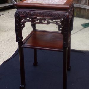 Chinese Hand Carved Hardwood Table 19th C. Late Qing Period