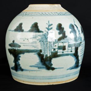Chinese Ginger Jar Blue and White Late 18th Century