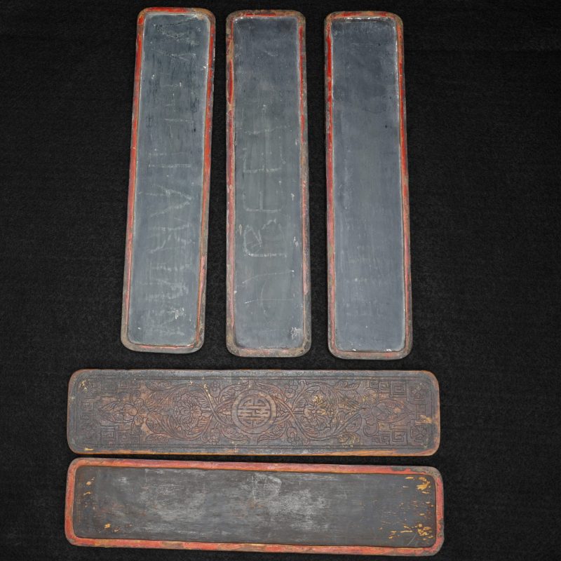 Set Chinese Scholars Lacquer Tablets