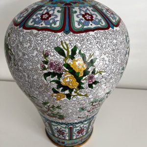 中国古董景泰蓝美平20世纪花瓶“12”（H）#J220302