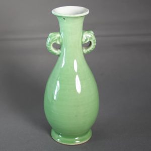Narrow bright green vase