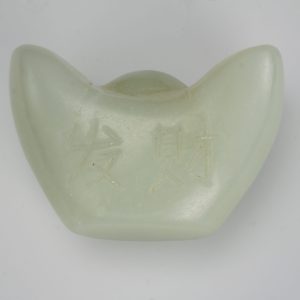 Chinese Jade Toggle Ingot Pale Celadon Late Qing/Republic