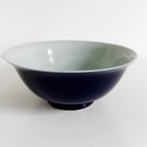 Chinese Antique Cobalt Blue Monochrome Porcelain Bowl “8.5” (W) #J220316