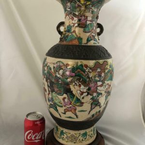 Chinese Antique Famile Rose Porcelain Large Vase “18” (H) inches #MD015