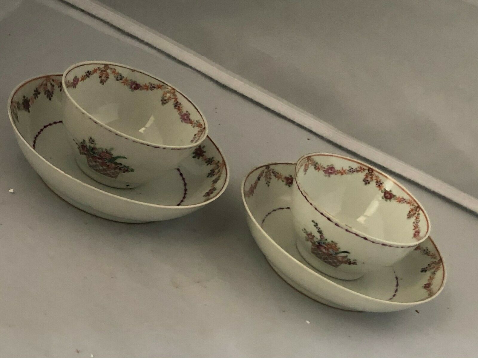 Chinese Antique Export Porcelain Cup & Plate Set “5” (W) #MD119