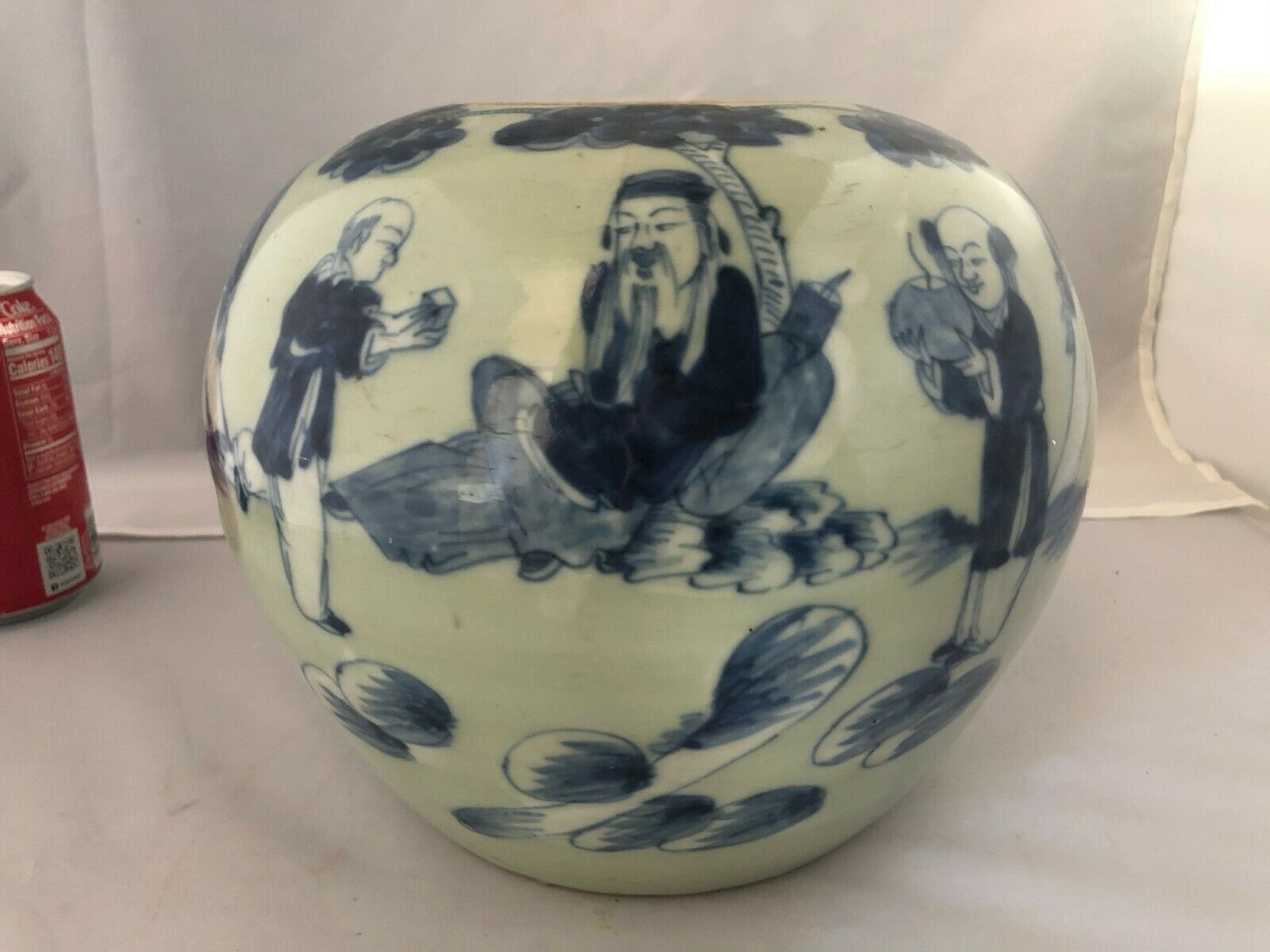 Chinese Antique Porcelain Celadon Jar “8” (W) #MD186