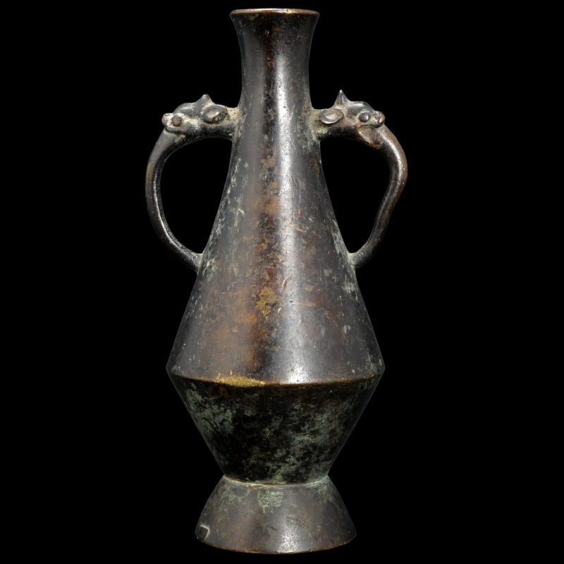 Back view Ming/Qing Bronze Scholar Vase