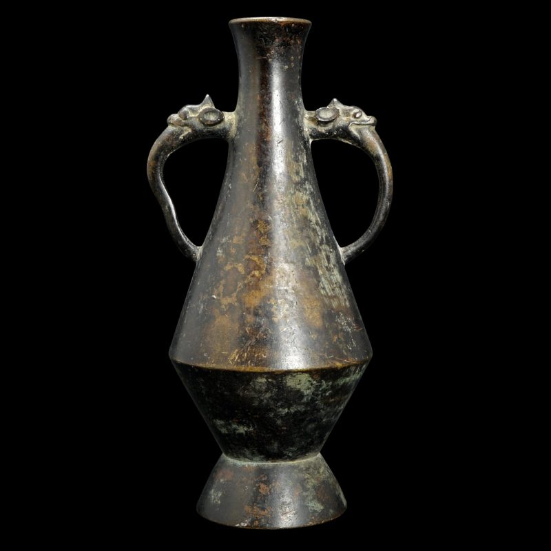 Front view Ming/Qing Bronze Scholar Vase