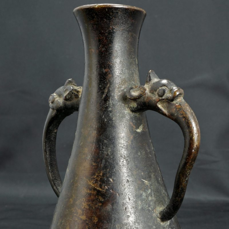 close up Ming/Qing Bronze Scholar Vase