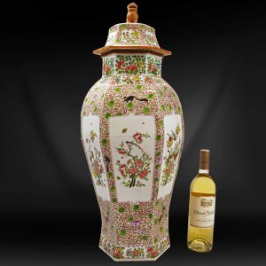 Very Large Chinese Qing Famille Rose Palace Jar Mid-Late 19th C