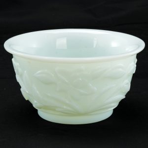 Chinese Peking Glass Bowl with Peony and Prunus Circa 1920