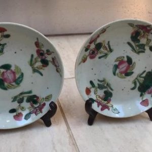 A pair of 19th Chinese plates in good condition