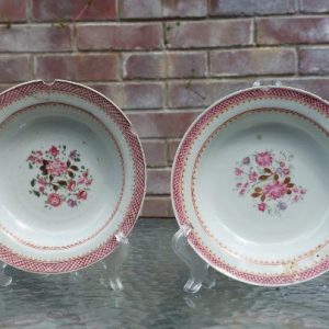 18th century Chinese porcelain famile Rose bowls -Qianlong