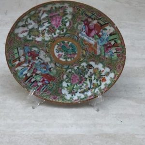Antique Chinese Cantonese plate Rose medellion