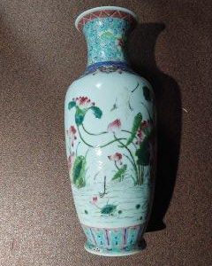 中国古董家庭玫瑰花瓶